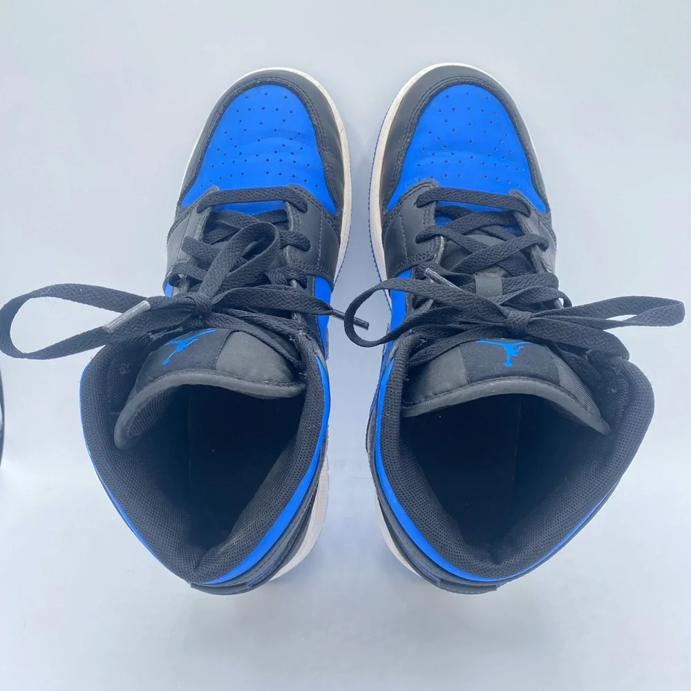 Nike Air Jordan 1 High Top Basketball Shoes Blue DQ8423-042 Youth Size 6.5Y - Picture 8 of 10